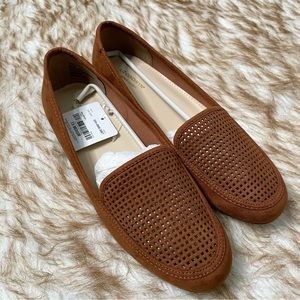 Liz Claiborne Towne perforated faux suede loafer